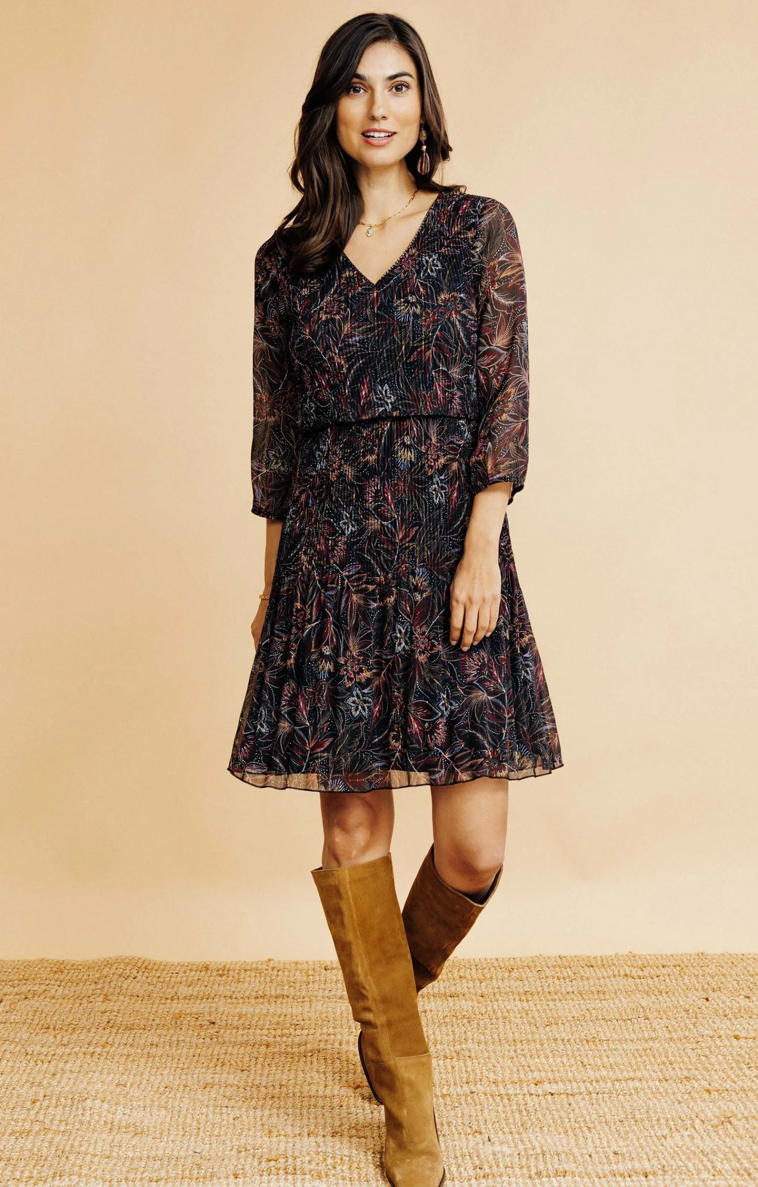 Robes<Armand Thiery Robe plissée - Noir