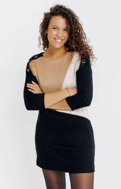 Robes<Armand Thiery Robe pull en maille - Noir