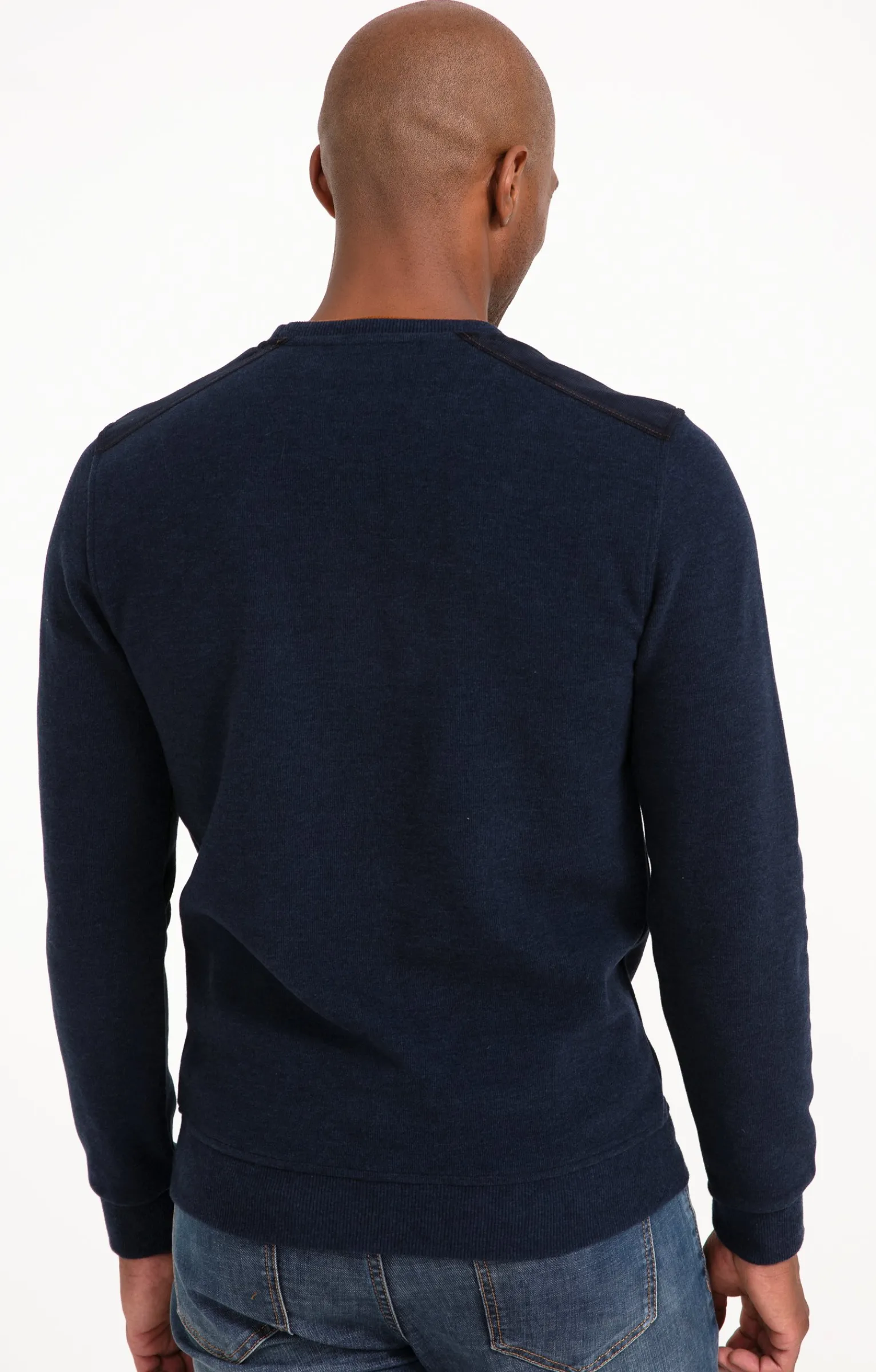 Polos & Tee-shirts<Armand Thiery Sweat manches longues Contraste - Bleu