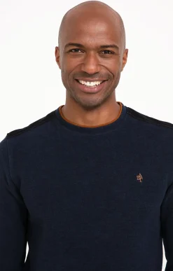 Polos & Tee-shirts<Armand Thiery Sweat manches longues Contraste - Bleu