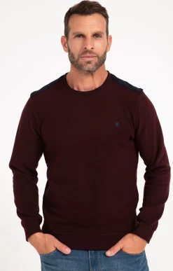 Polos & Tee-shirts<Armand Thiery Sweat manches longues Contraste - Prune