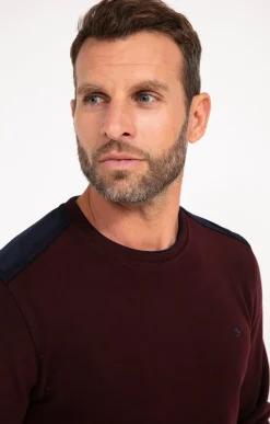 Polos & Tee-shirts<Armand Thiery Sweat manches longues Contraste - Prune