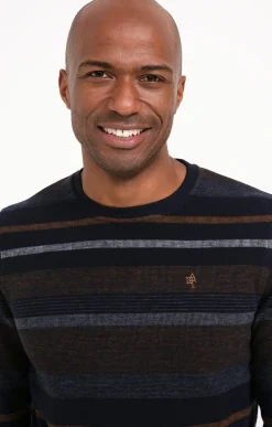Polos & Tee-shirts<Armand Thiery Sweat manches longues Raye - Marine