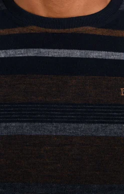 Polos & Tee-shirts<Armand Thiery Sweat manches longues Raye - Marine