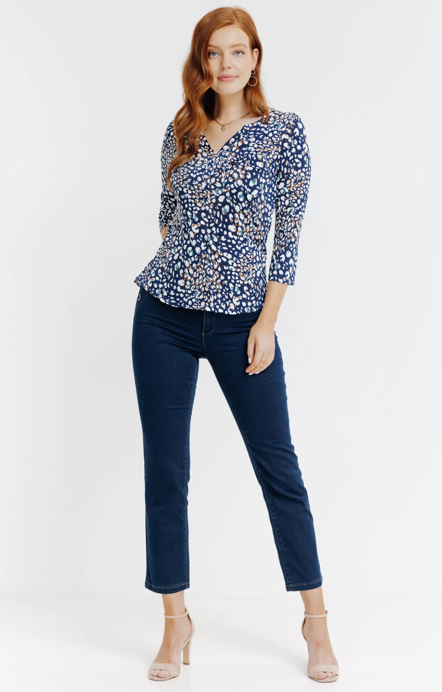 Tee-shirts<Armand Thiery Tee-shirt col mao - Bleu