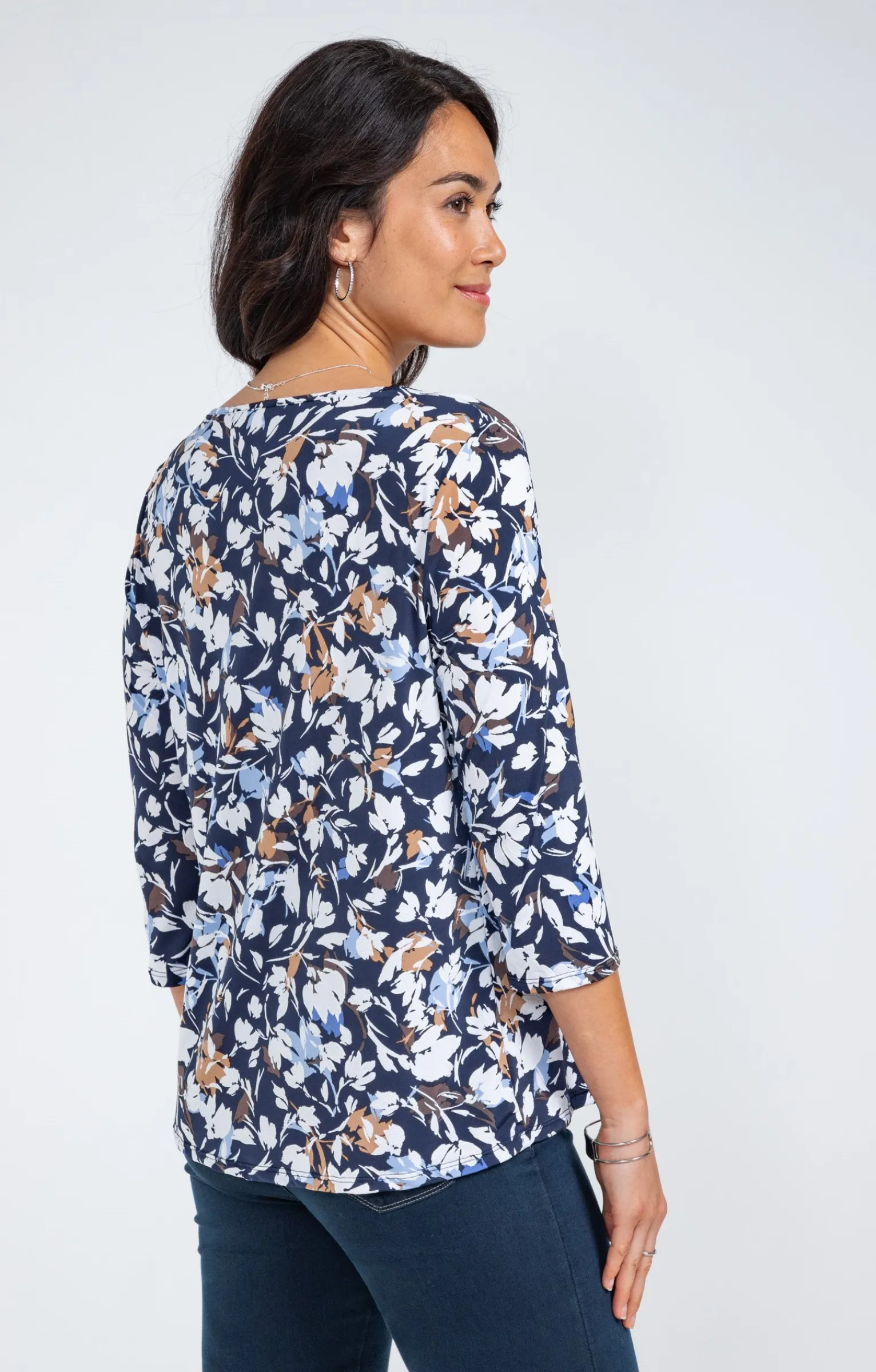 Tee-shirts<Armand Thiery Tee-shirt col V - Bleu