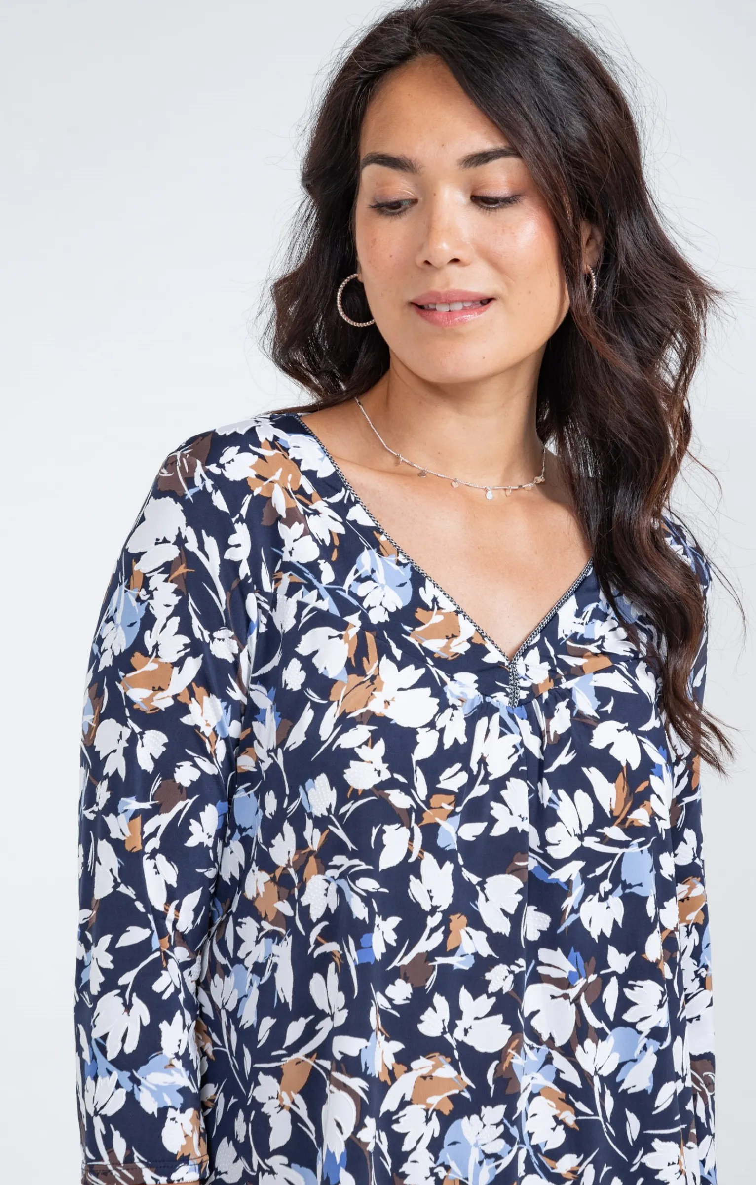 Tee-shirts<Armand Thiery Tee-shirt col V - Bleu