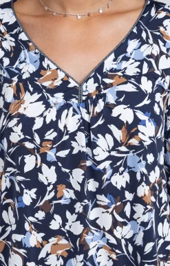 Tee-shirts<Armand Thiery Tee-shirt col V - Bleu