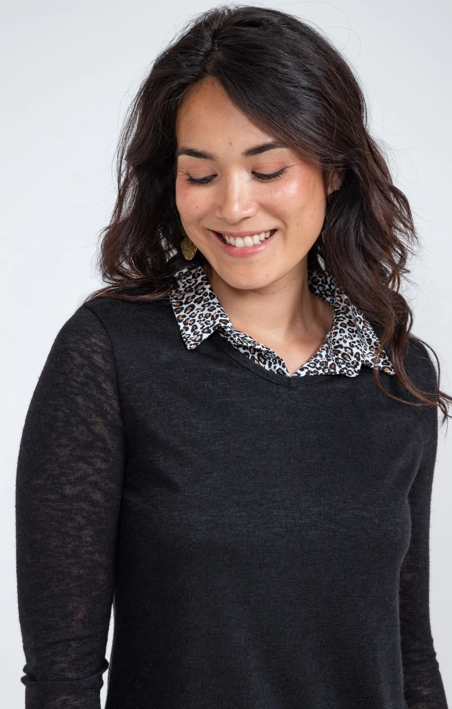 Tee-shirts<Armand Thiery Tee-shirt 2-en-1 col chemise - Noir