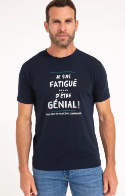 Polos & Tee-shirts<Armand Thiery Tee-shirt fatigué d'être génial - Marine