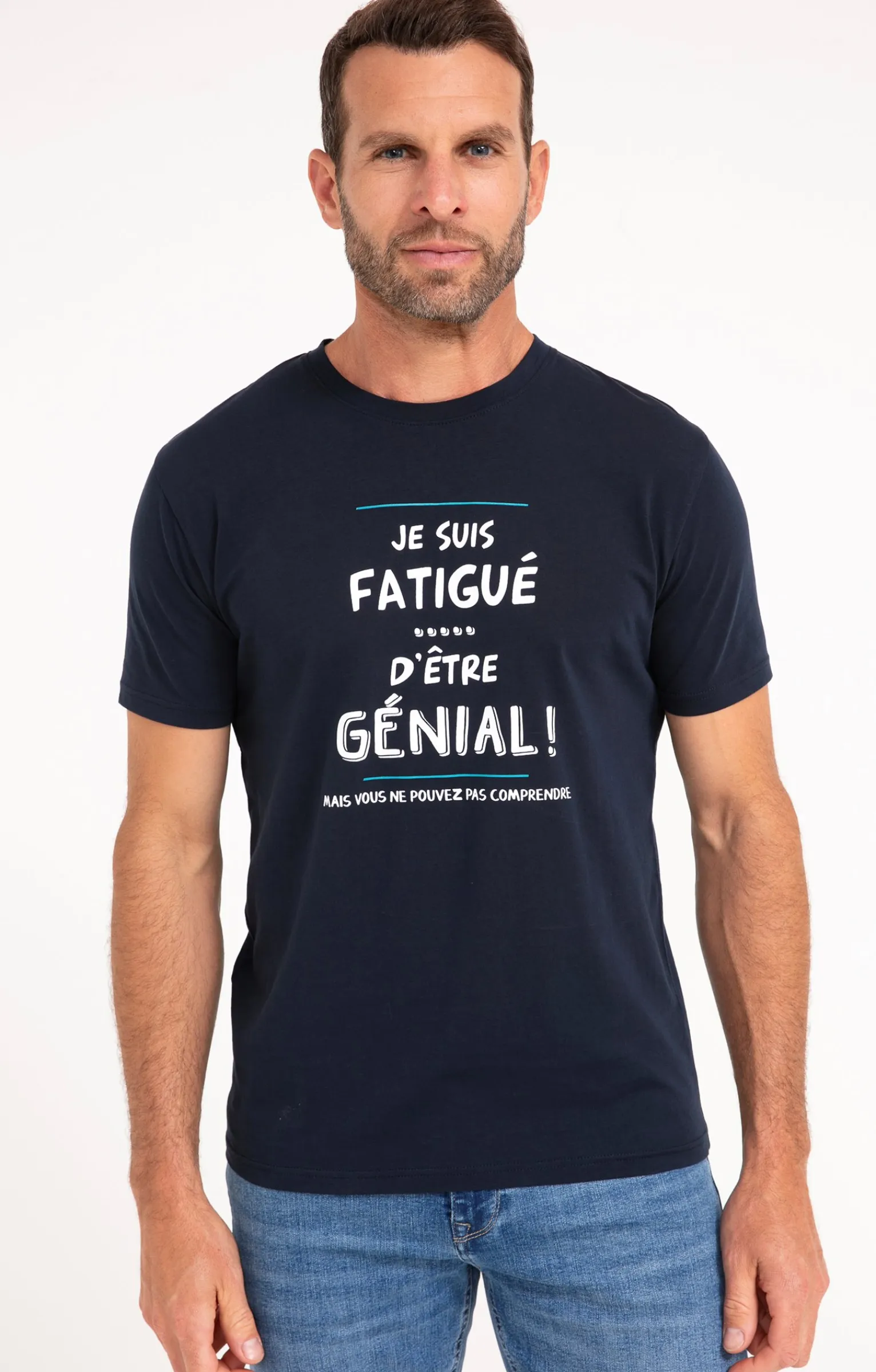 Polos & Tee-shirts<Armand Thiery Tee-shirt fatigué d'être génial - Marine