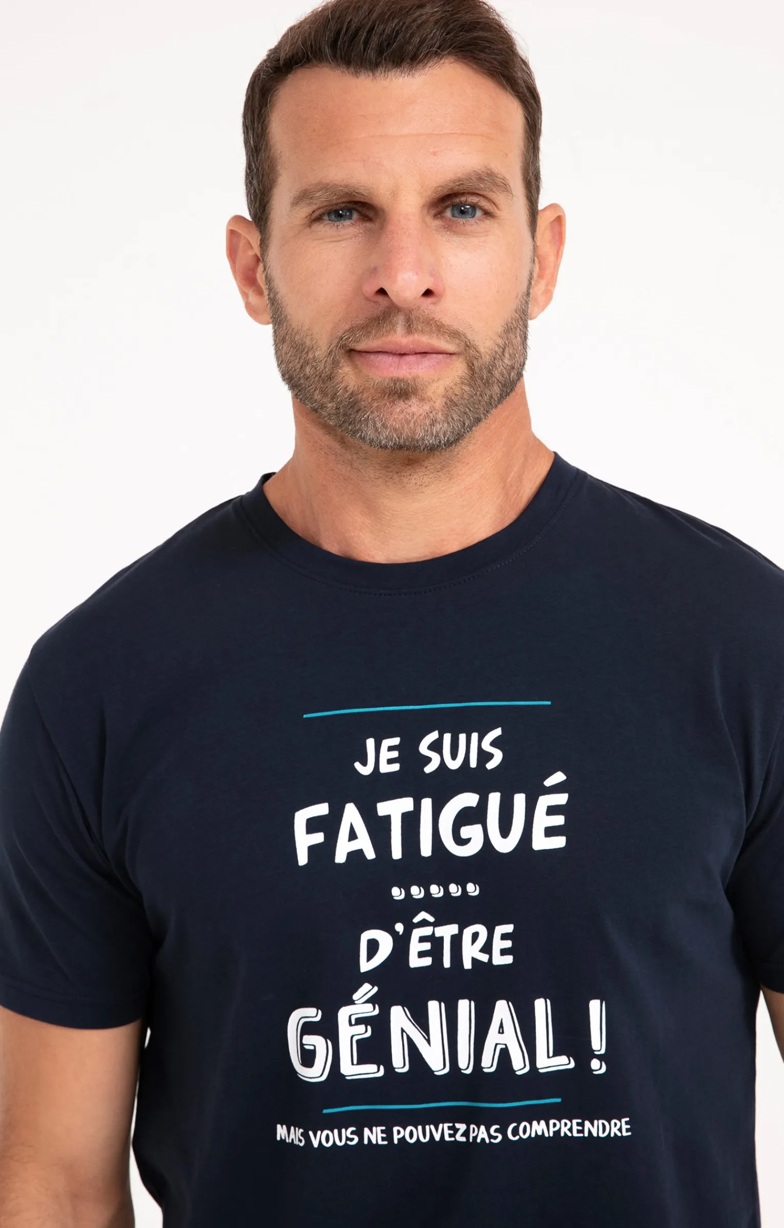 Polos & Tee-shirts<Armand Thiery Tee-shirt fatigué d'être génial - Marine