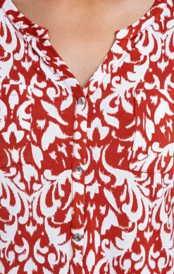 Tee-shirts<Armand Thiery Tee-shirt hiver imprimé arabesque - Brique