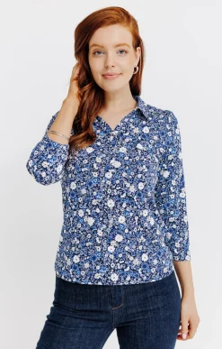 Tee-shirts<Armand Thiery Tee-shirt imprimé - Bleu