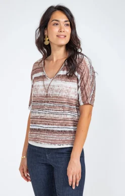 Tee-shirts<Armand Thiery Tee-shirt imprimé - Camel