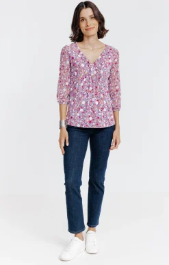 Tee-shirts<Armand Thiery Tee-shirt imprimé floral - Aubergine