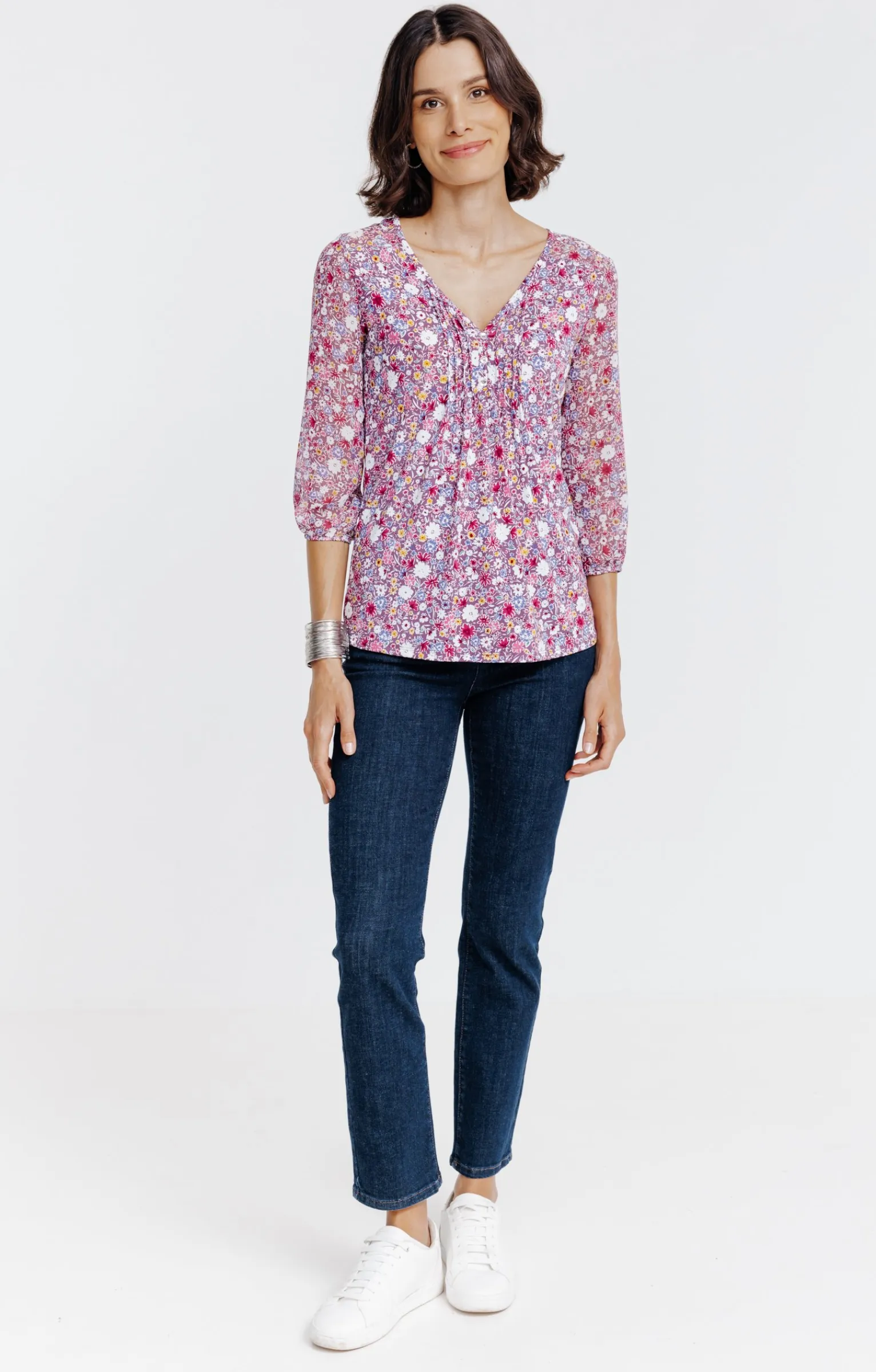 Tee-shirts<Armand Thiery Tee-shirt imprimé floral - Aubergine