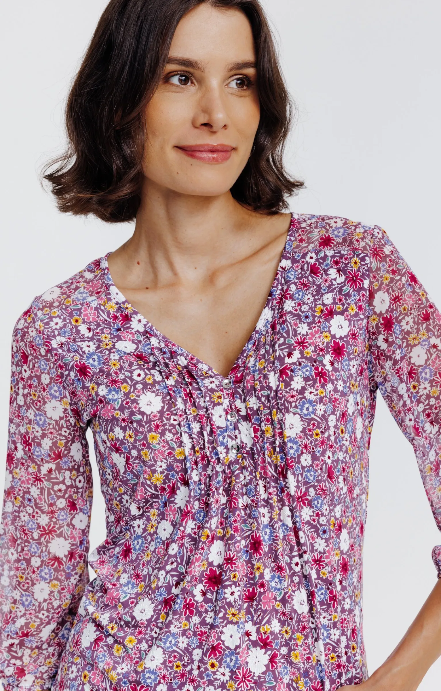 Tee-shirts<Armand Thiery Tee-shirt imprimé floral - Aubergine