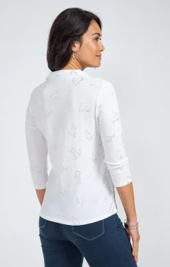 Tee-shirts<Armand Thiery Tee-shirt imprimé foil - Écru