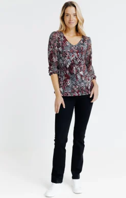Tee-shirts<Armand Thiery Tee-shirt imprimé manches 3/4 - Noir
