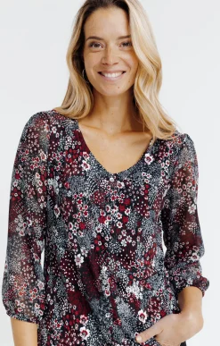 Tee-shirts<Armand Thiery Tee-shirt imprimé manches 3/4 - Noir