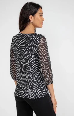 Tee-shirts<Armand Thiery Tee-shirt imprimé mix matière - Noir