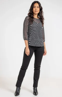 Tee-shirts<Armand Thiery Tee-shirt imprimé mix matière - Noir