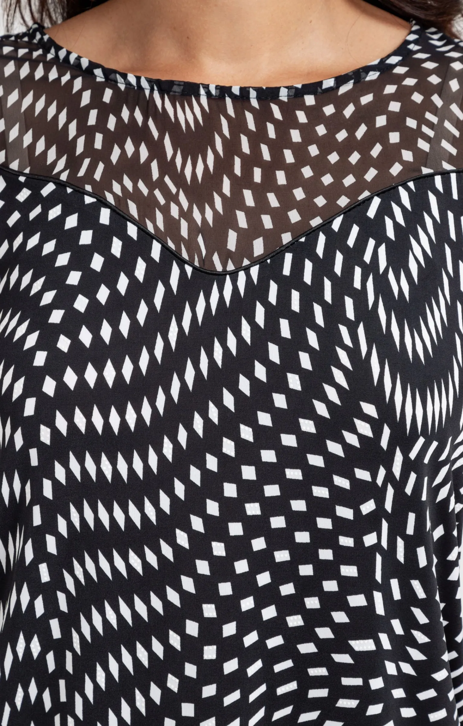 Tee-shirts<Armand Thiery Tee-shirt imprimé mix matière - Noir