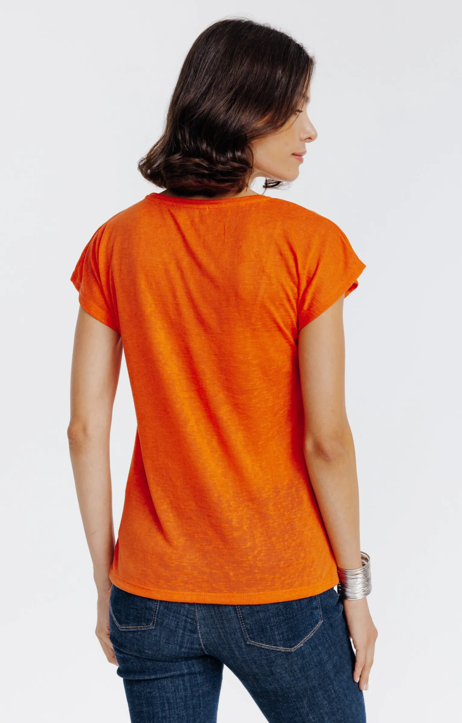 Tee-shirts<Armand Thiery Tee-shirt imprimé strass - Mandarine