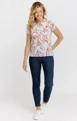 Tee-shirts<Armand Thiery Tee-shirt manches courtes col chemise - Écru