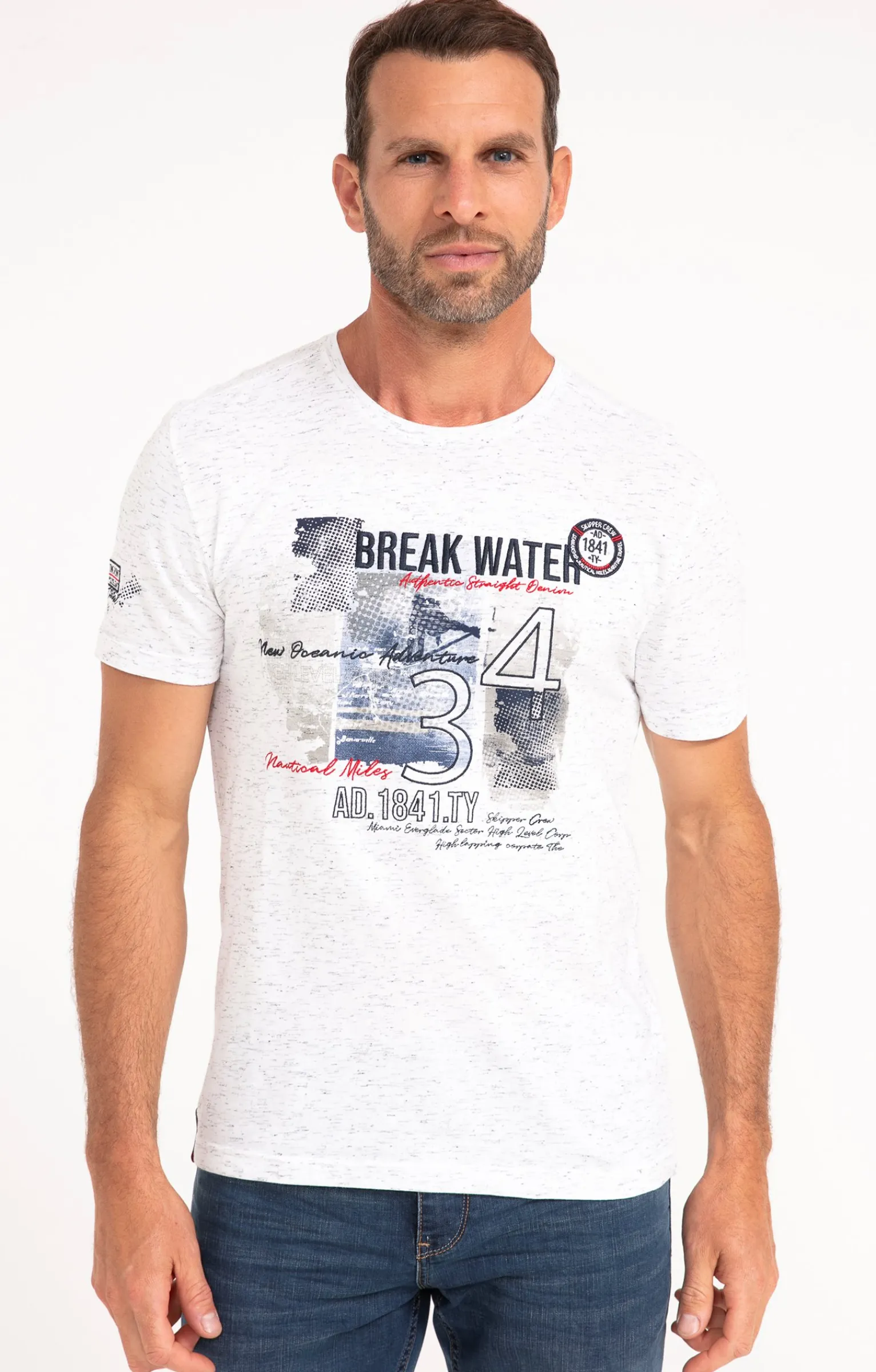 Polos & Tee-shirts<Armand Thiery Tee-shirt manches courtes Surfer - Blanc