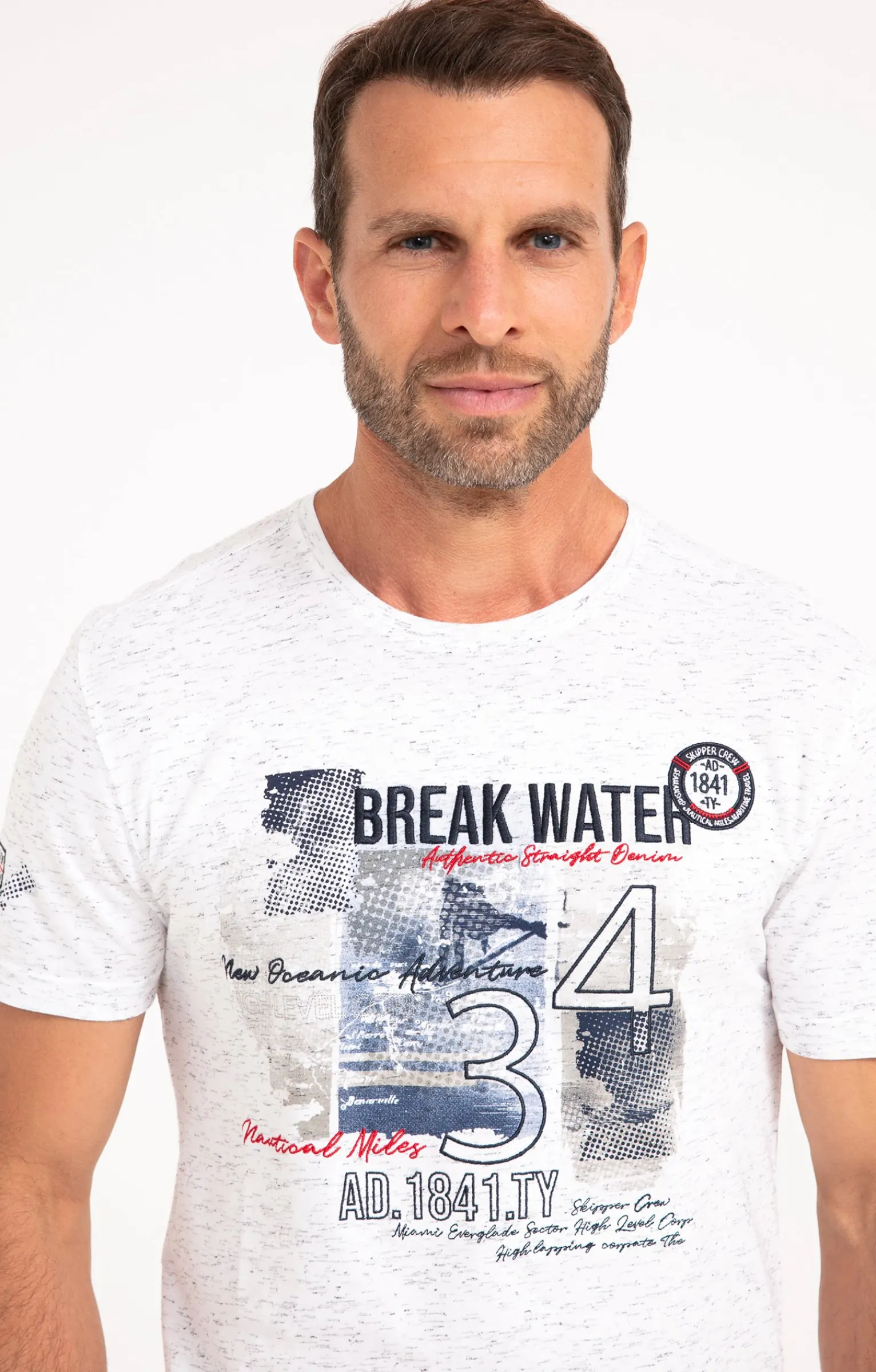 Polos & Tee-shirts<Armand Thiery Tee-shirt manches courtes Surfer - Blanc