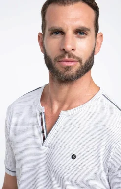 Polos & Tee-shirts<Armand Thiery Tee-shirt manches courtes Fancy - Blanc