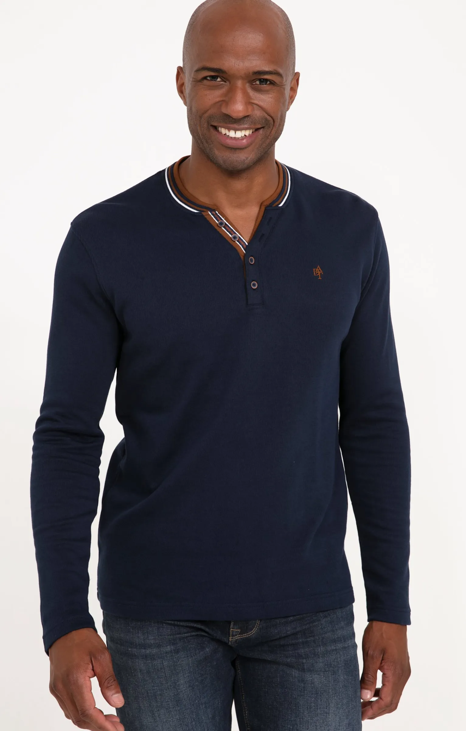 Polos & Tee-shirts<Armand Thiery Tee-shirt manches longues New Cote - Marine