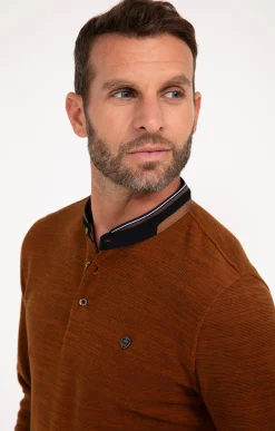 Polos & Tee-shirts<Armand Thiery Tee-shirt manches longues Print - Camel