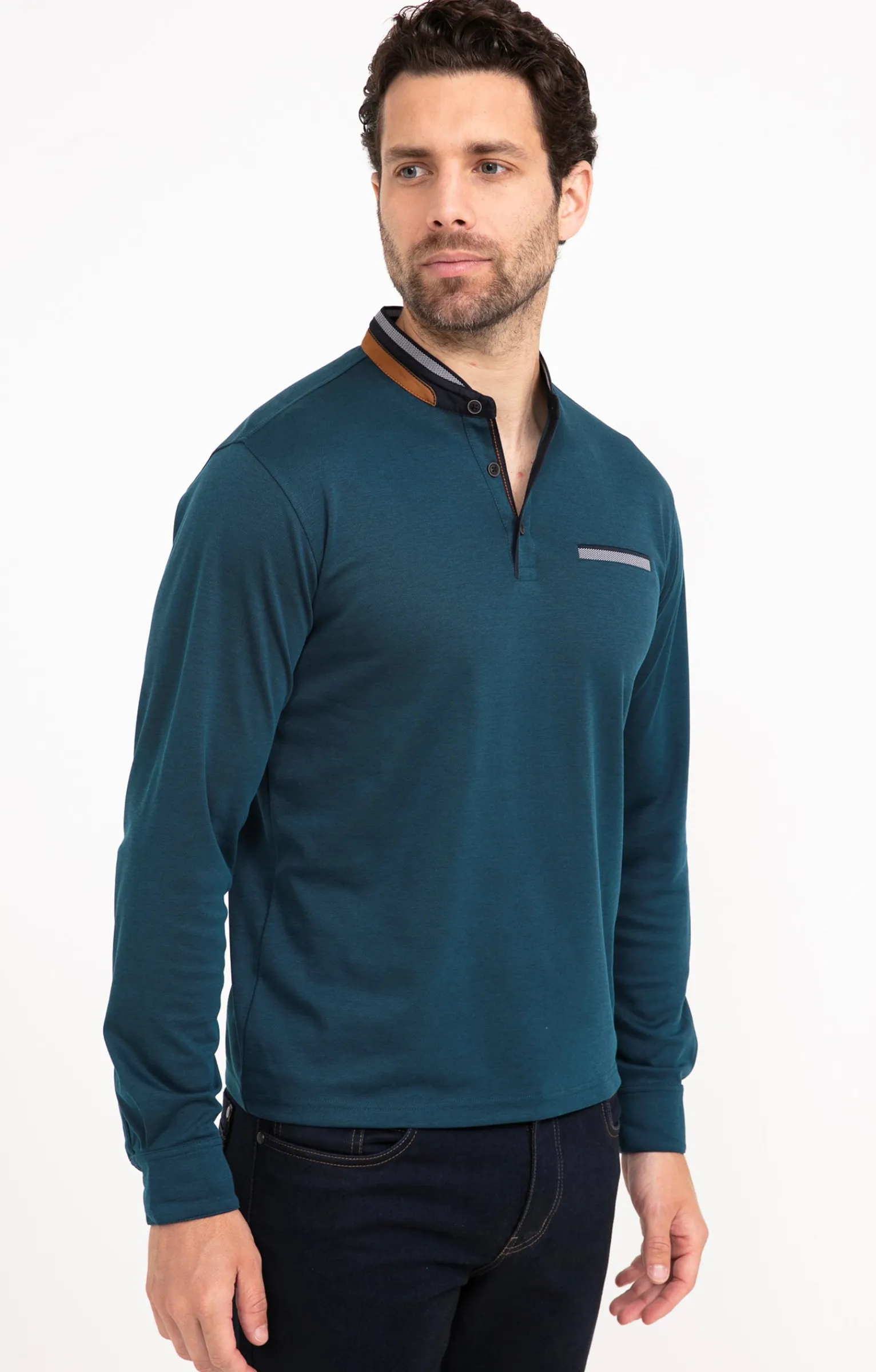 Polos & Tee-shirts<Armand Thiery Tee-shirt manches longues Leger - Pétrole
