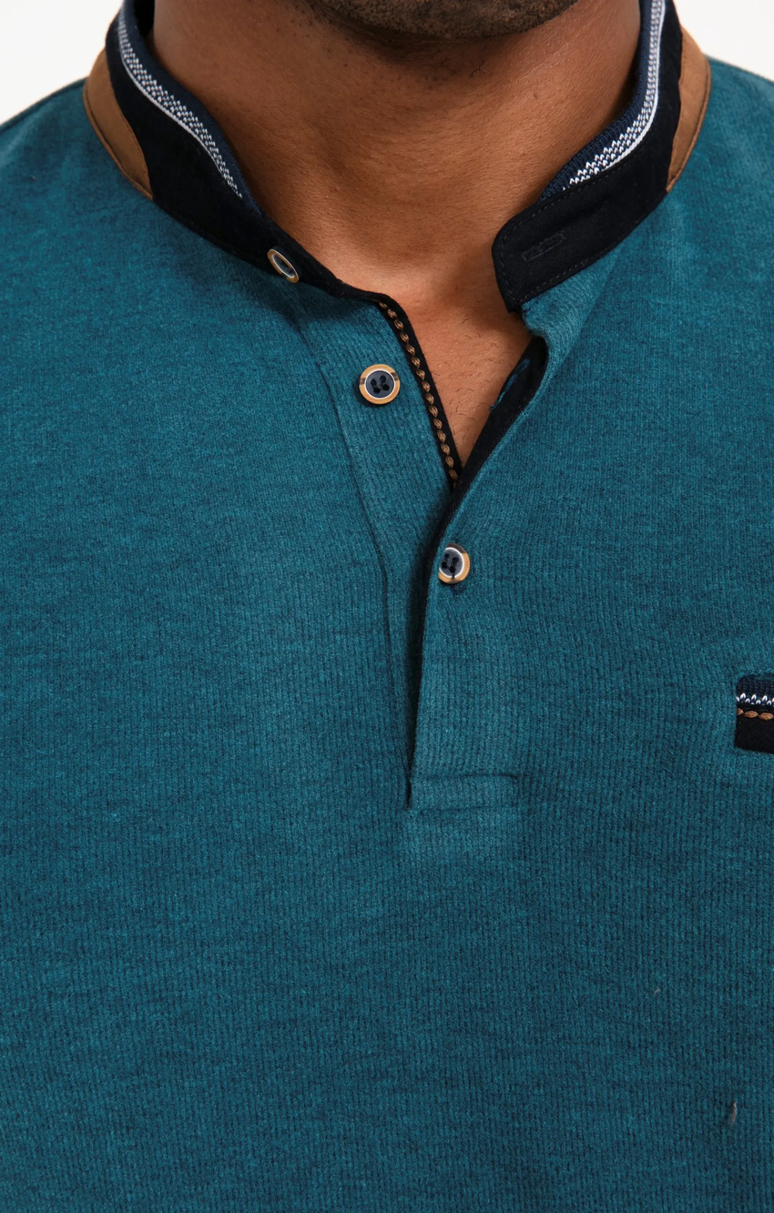 Polos & Tee-shirts<Armand Thiery Tee-shirt manches longues Rib chic - Pétrole