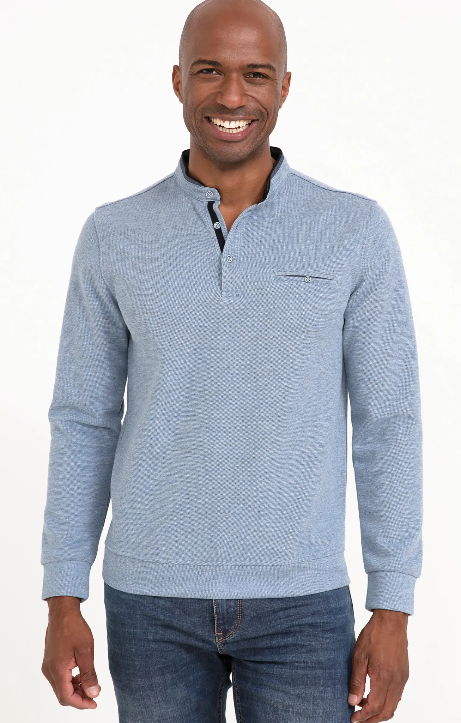 Polos & Tee-shirts<Armand Thiery Tee-shirt manches longues Pk chic - Bleuciel