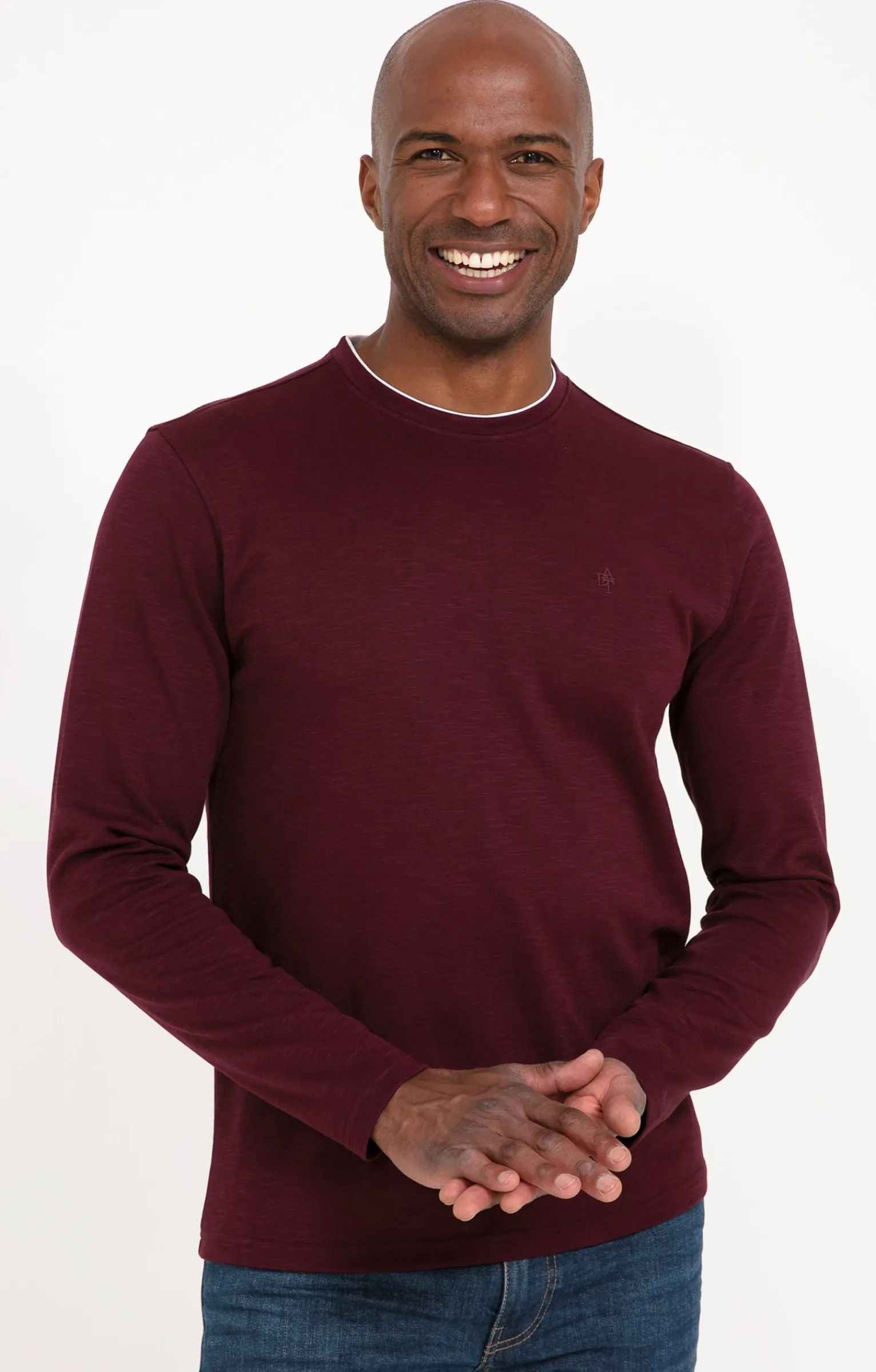 Polos & Tee-shirts<Armand Thiery Tee-shirt manches longues Slub interlock - Prune
