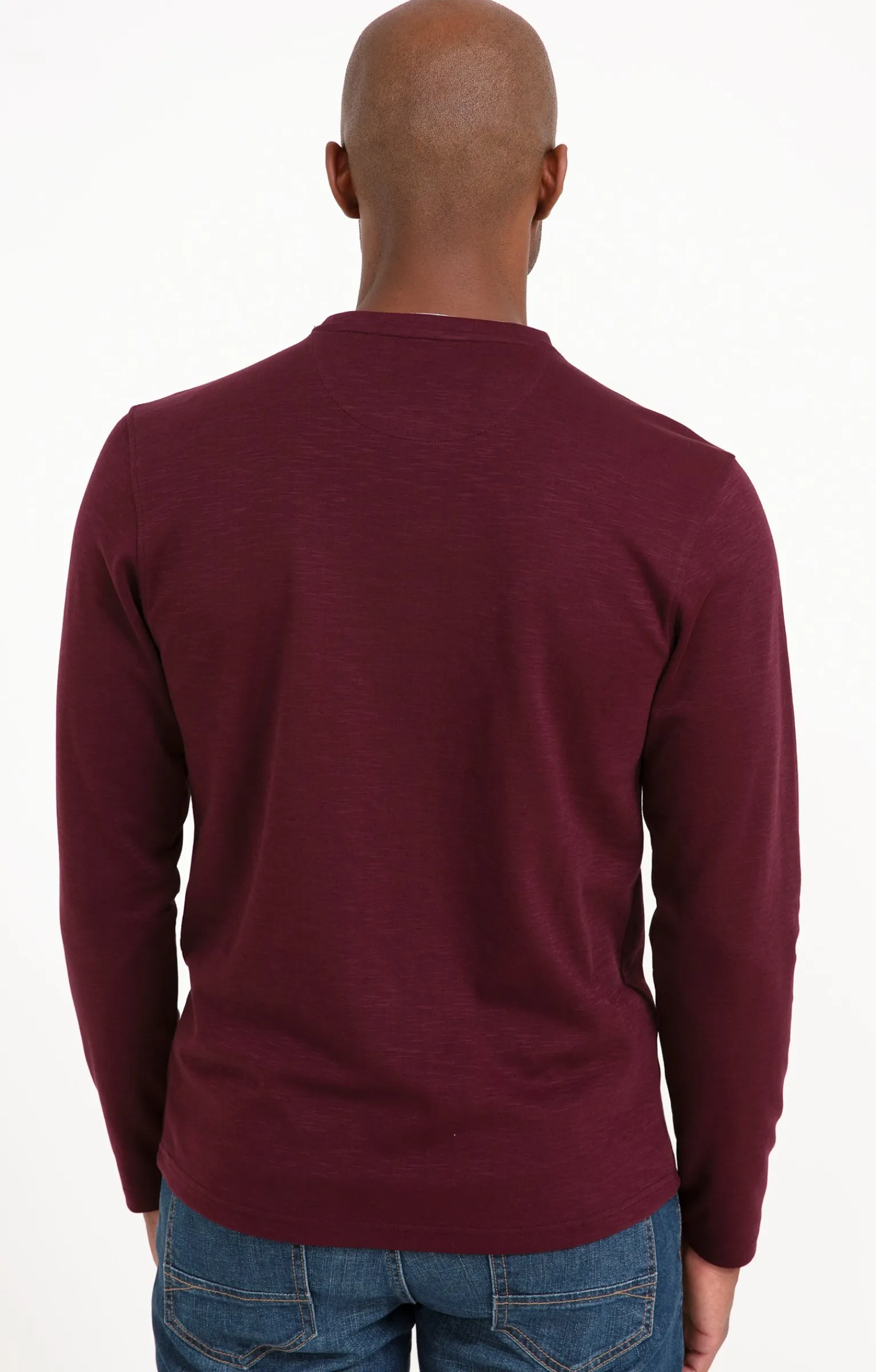 Polos & Tee-shirts<Armand Thiery Tee-shirt manches longues Slub interlock - Prune