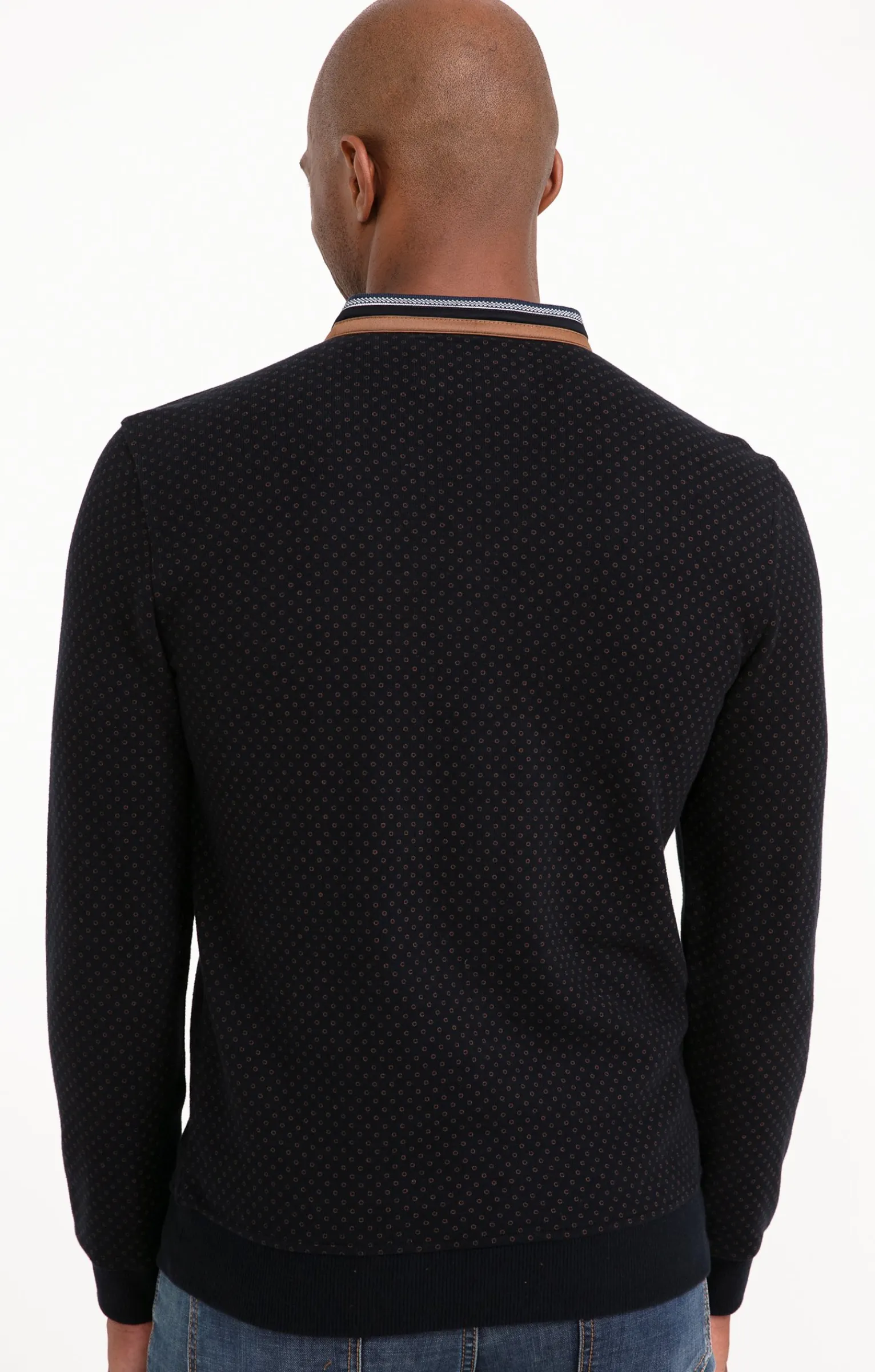 Polos & Tee-shirts<Armand Thiery Tee-shirt manches longues Mini Print - Marine
