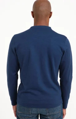 Polos & Tee-shirts<Armand Thiery Tee-shirt manches longues Slub interlock - Bleudur