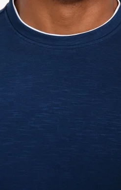 Polos & Tee-shirts<Armand Thiery Tee-shirt manches longues Slub interlock - Bleudur