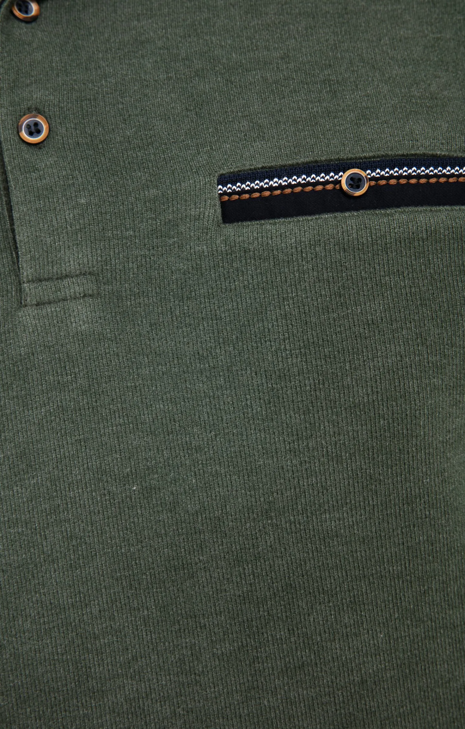 Polos & Tee-shirts<Armand Thiery Tee-shirt manches longues Rib chic - Kakiclair