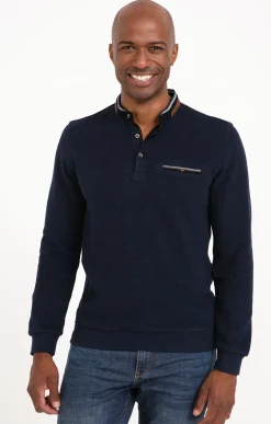 Polos & Tee-shirts<Armand Thiery Tee-shirt manches longues Rib chic - Bleu