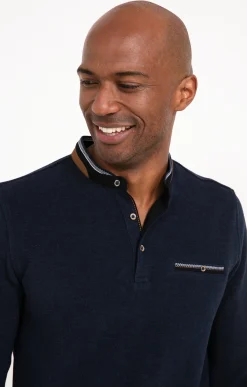 Polos & Tee-shirts<Armand Thiery Tee-shirt manches longues Rib chic - Bleu
