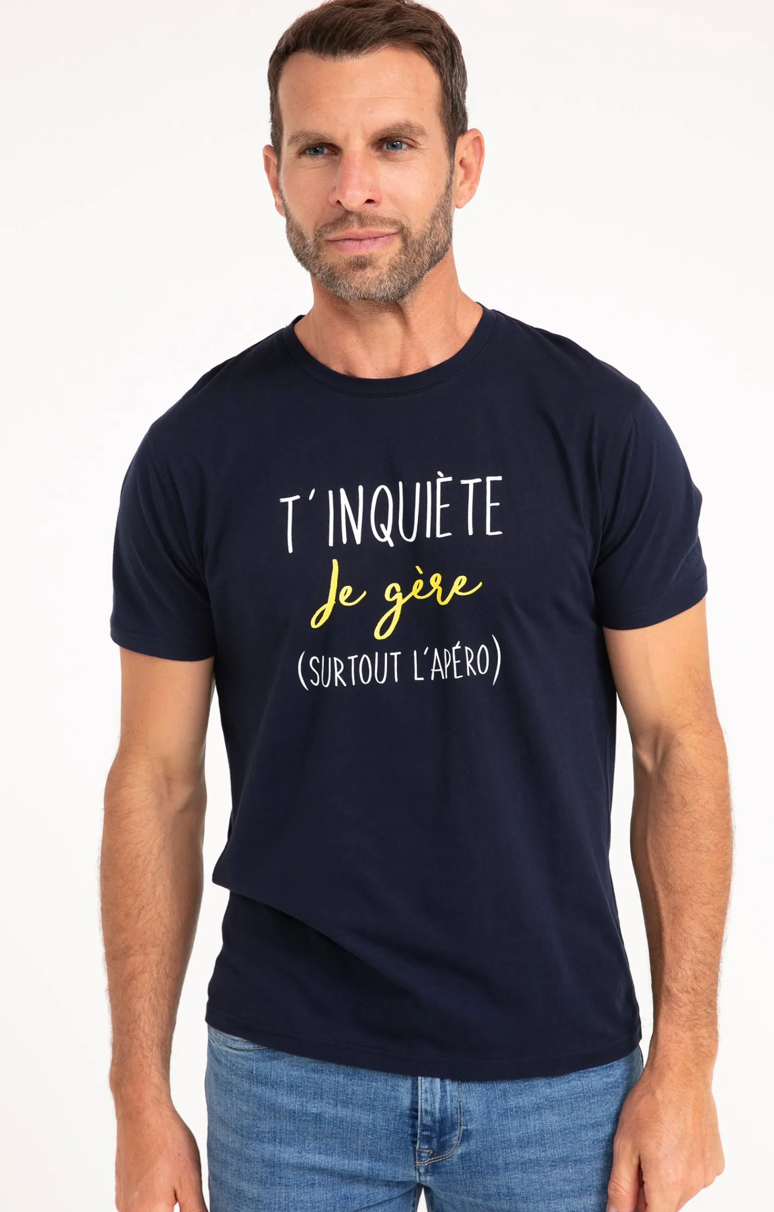 Polos & Tee-shirts<Armand Thiery Tee-shirt t'inquiète je gère - Marine