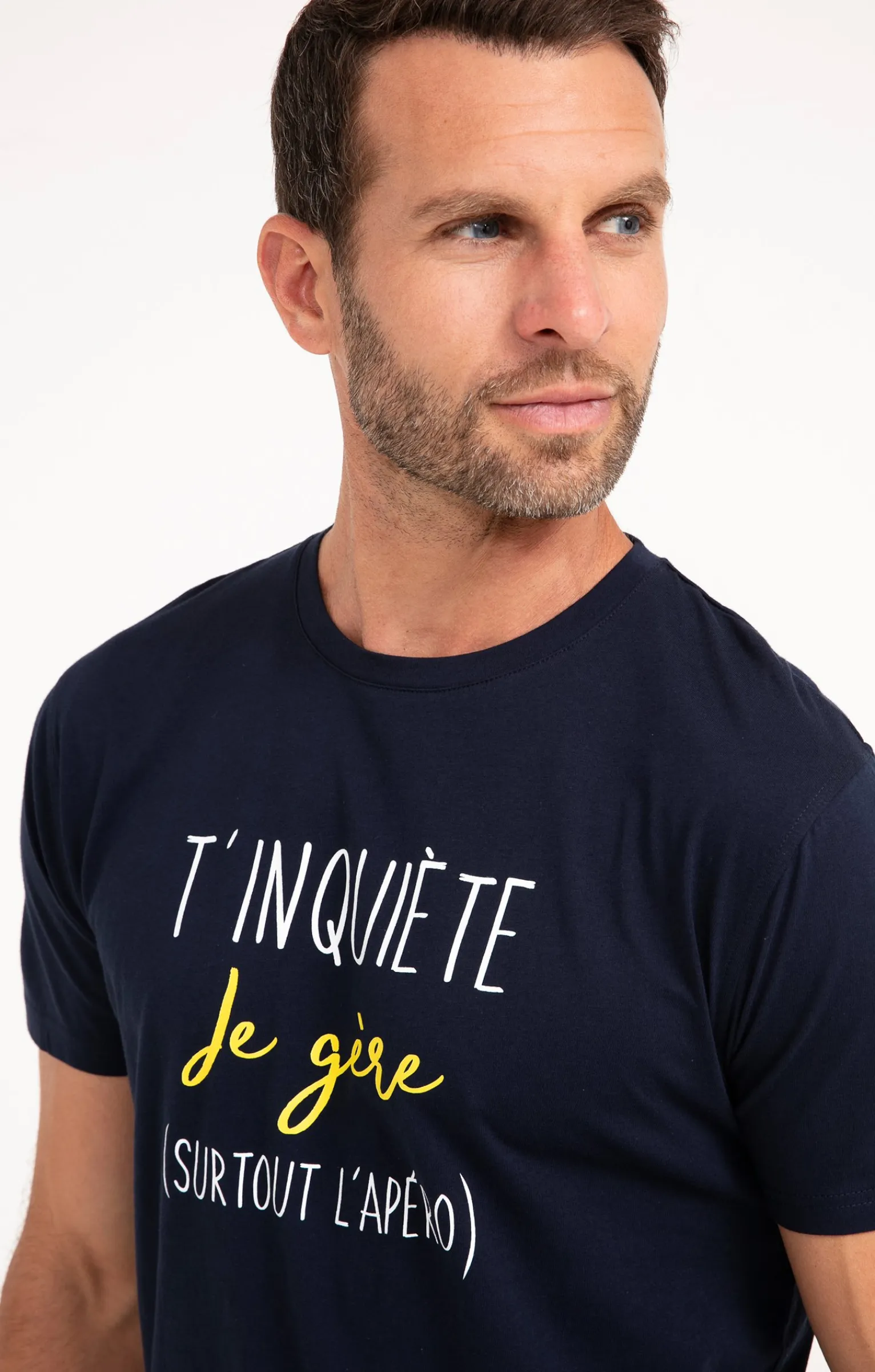 Polos & Tee-shirts<Armand Thiery Tee-shirt t'inquiète je gère - Marine