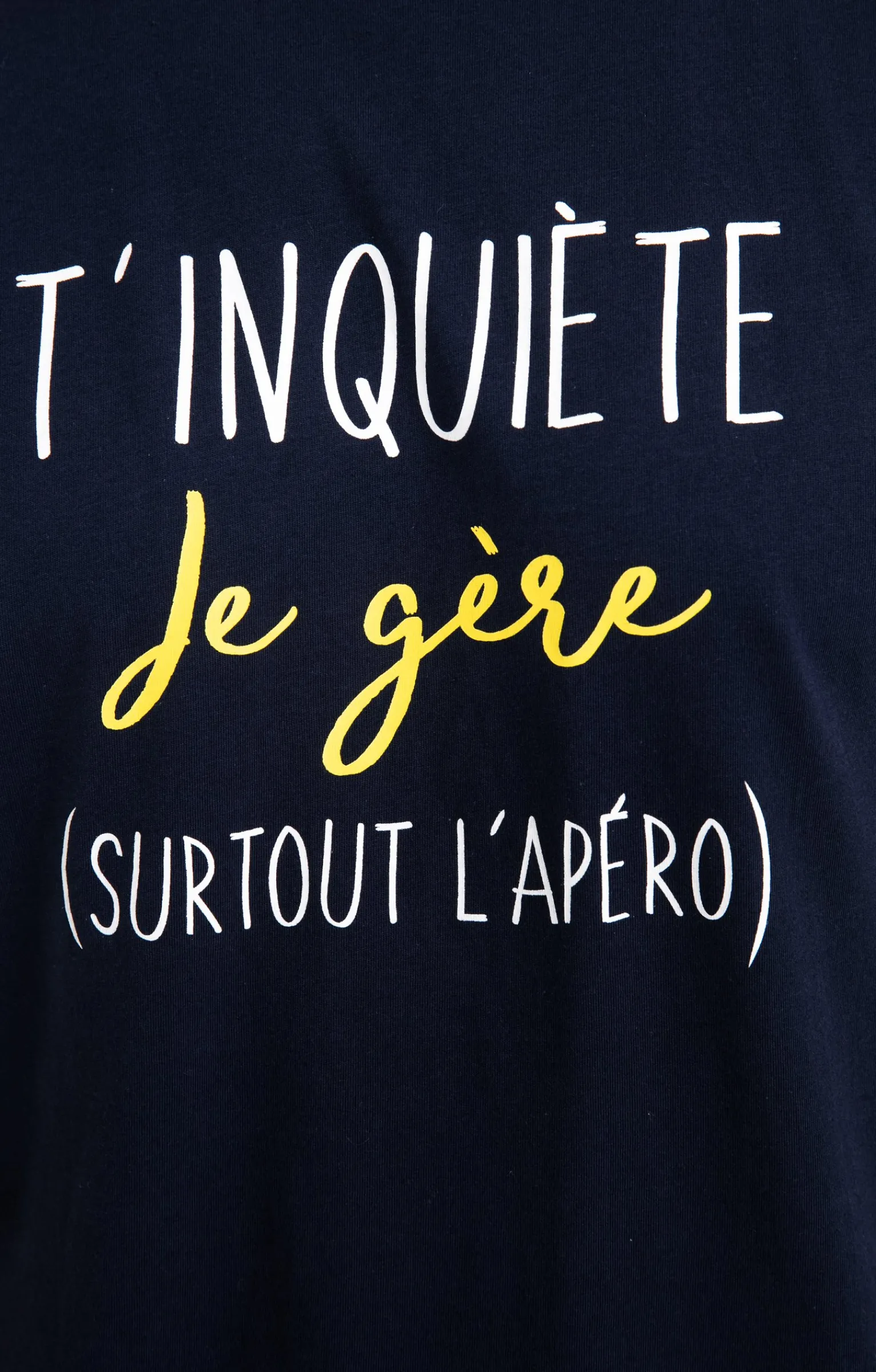 Polos & Tee-shirts<Armand Thiery Tee-shirt t'inquiète je gère - Marine