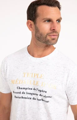 Polos & Tee-shirts<Armand Thiery Tee-shirt triple médaille d'or - Blanc